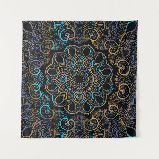 Vintager Hintergrund. Mandala. Indischer d Wandteppich (Vorderseite)