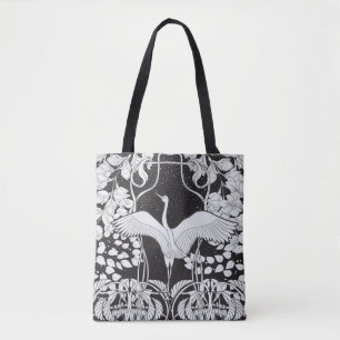 Vintager Hintergrund mit dekorativen Blume und Bir Tasche