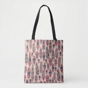 Vintager Hintergrund mit farbigen abstrakten Feder Tasche