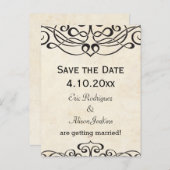 Vintager Hintergrund mit keltischem Muster Ankündigungspostkarte (Vorne/Hinten)