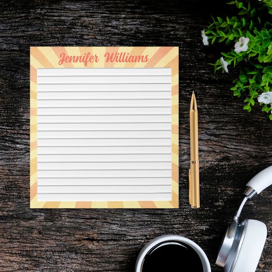 Vintager Hintergrund mit personalisiertem Hintergr Notizblock