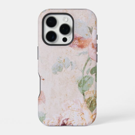 Vintager Hintergrund mit Rose iPhone Hülle (Rückseite)