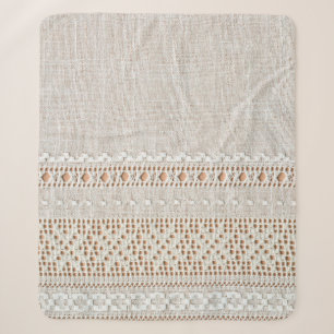 Vintager Hintergrund mit Stickerei, Gitter Sherpadecke
