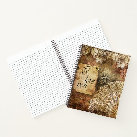 Vintager Hintergrund Notizblock (Innenseite)