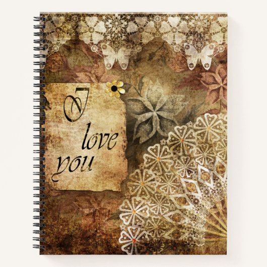 Vintager Hintergrund Notizblock (Vorderseite)