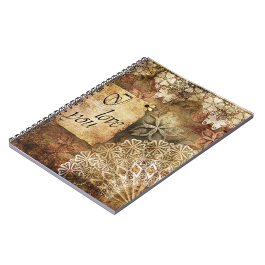 Vintager Hintergrund Notizblock (Linke Seite)