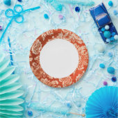 Vintager Hintergrund Pappteller (Party)