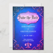 Vintager Hintergrund Save the Date (Vorderseite)