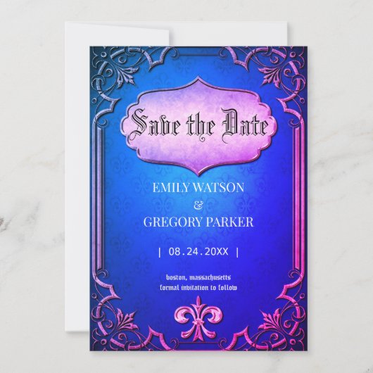 Vintager Hintergrund Save the Date (Vorderseite)