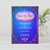 Vintager Hintergrund Save the Date (Stehend Vorderseite)