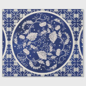 Vintager Hintergrund. Schönes, blumengeschmücktes Geschenkpapier (Flach)