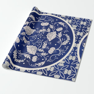 Vintager Hintergrund. Schönes, blumengeschmücktes  Geschenkpapier