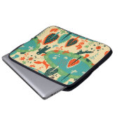 Vintager Hintergrund und Bestien Laptopschutzhülle (Vorne Knopf)