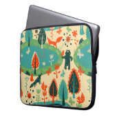 Vintager Hintergrund und Bestien Laptopschutzhülle (Vorderseite Links)