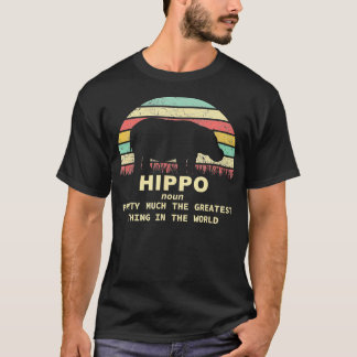 Vintager Hippo Funny Definition Hippopotamus-Gesch T-Shirt