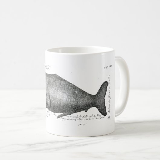 Vintager Hipster für Seeschlachtwal Kaffeetasse (VorderseiteRechts)