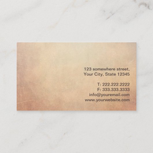 Vintager Hipster Visitenkarte (Rückseite)