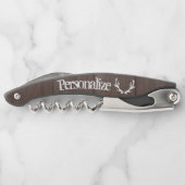 Vintager Hirschantler, Korkschraubenöffner Kellnermesser (Rückseite)