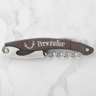 Vintager Hirschantler, Korkschraubenöffner Kellnermesser