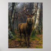 Vintager Hirschjäger Poster (Vorne)