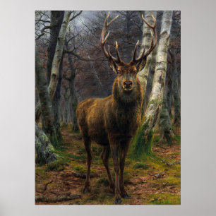 Vintager Hirschjäger Poster