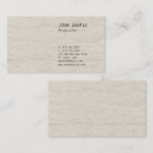 Vintager historischer beruflicher schlichter visitenkarte (Vorne/Hinten)