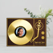 Vintager Hochschulabschluss Folieneinladung (Stehend vorne)