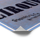 Vintager Hochtauchballon Französischer Zirkus Poster (Ecke)