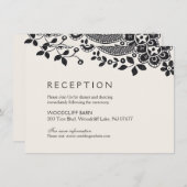 Vintager Hochzeitsempfang Einladung (Vorne/Hinten)