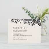 Vintager Hochzeitsempfang Einladung (Stehend Vorderseite)