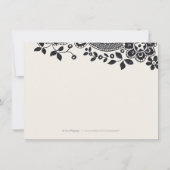 Vintager Hochzeitsempfang Einladung (Rückseite)