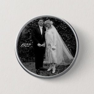 Vintager Hochzeitsknopf Button