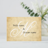 Vintager Hochzeitstil Einladung (Stehend Vorderseite)