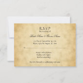 Vintager Hochzeitstil Einladung (Rückseite)