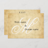 Vintager Hochzeitstil Einladung (Vorne/Hinten)