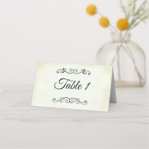 Vintager Hochzeitstisch im Stil eines alten Wester Platzkarte