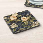 Vintager HochzeitsUntersetzer der Marine und der E Getränkeuntersetzer (Linke Seite)