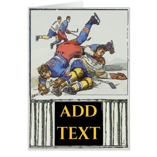 Vintager Hockey-Game-Bearbeitungstext (Vorne)