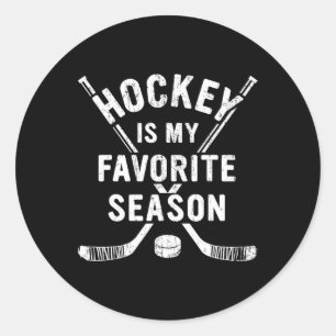 Vintager Hockey ist meine Lieblingssaison Runder Aufkleber