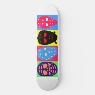 Vintager HockeyGoalie maskiert Skateboard