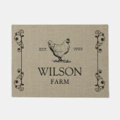 Vintager Hof ⎢ Personalisierte Türmatte (Vorderseite)