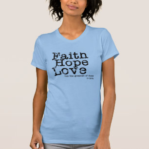 Vintager Hoffnungs-Glauben-Liebe-T - Shirt