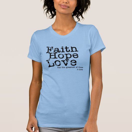 Vintager Hoffnungs-Glauben-Liebe-T - Shirt (Vorderseite)