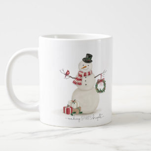 Vintager Holiday Snowmann Jumbo-Tasse