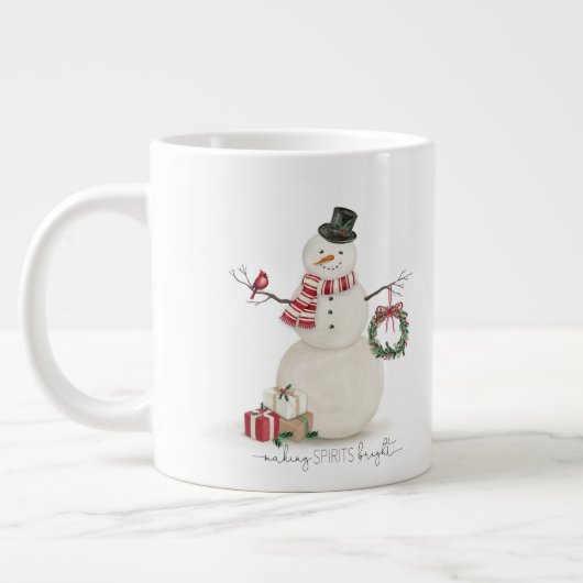 Vintager Holiday Snowmann Jumbo-Tasse (Links)