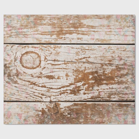 Vintager Holzeffekt verblasst Geschenkpapier (Flach)