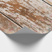 Vintager Holzeffekt verblasst Geschenkpapier (Ecke)