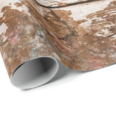 Vintager Holzeffekt verblasst Geschenkpapier (Rolleneckpunkt)