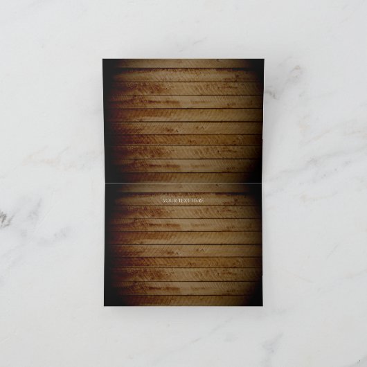 Vintager hölzerner Blickschlüsselhousewarming Dankeskarte (Innenseite)