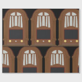 Vintager Holzfunksender Geschenkpapier (Flach)